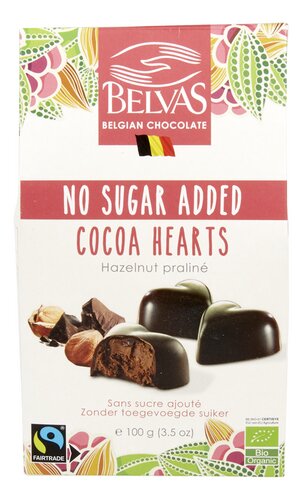 BELVAS bio pralines coeur noir pral