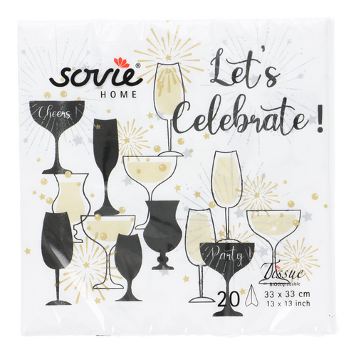 SOVIE HOME serviette Celebrate 33cm