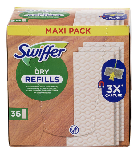 SWIFFER Lingettes dry wood refill