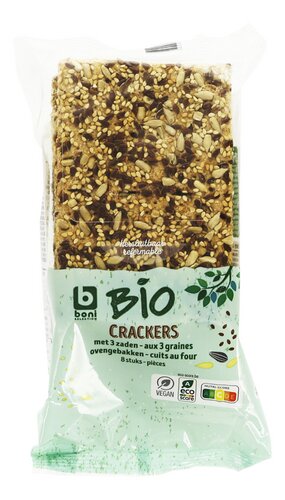 BONI BIO Crackers avec 3 graines