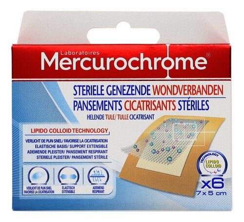 MERCUROCHROME pleisters 7x5cm