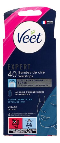 VEET waxstrip gevoel.huid gezicht
