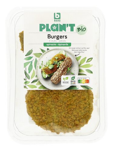 BONI PLAN'T spinazieburger Bio