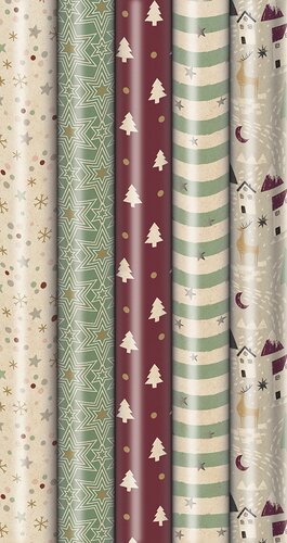ZOWIE Papier cadeau Noël Nordic 150x70cm