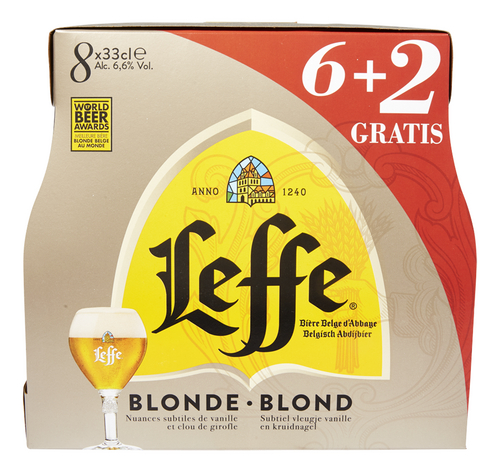 LEFFE blonde 6,6% 6+2gr