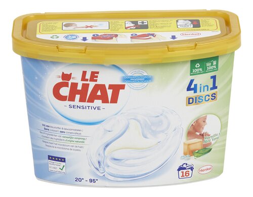 Lessive liquide Le Chat Sensitive - 2 x 1,7 l (68 lavages)
