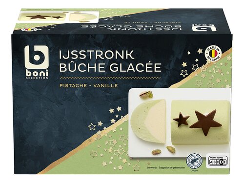 BONI Bûche glacée Pista Vanille