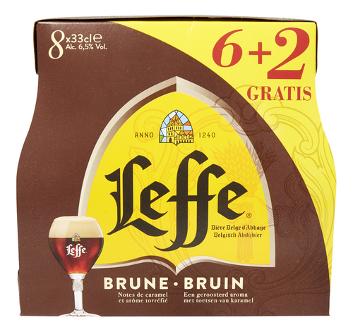 LEFFE brune 6,5% 6+2gr