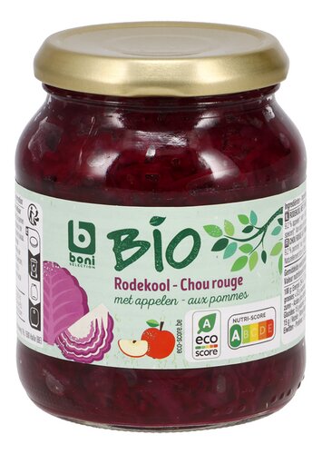 BONI BIO choux rouges aux pommes
