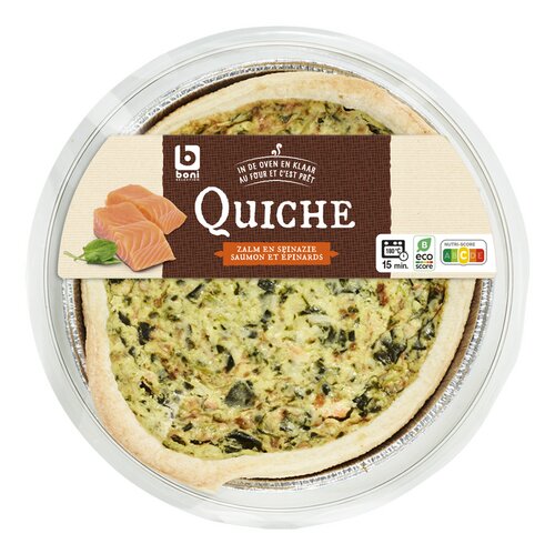 BONI quiche zalm spinazie