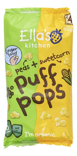 ELLA'S KITCHEN Puf.pops pea.Bio 10m