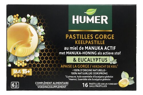 Humer Keelpas. Manuka honing Eucal.