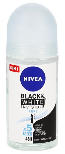 NIVEA deo rol black/white invisible
