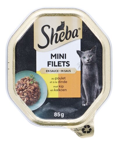 SHEBA mini filets poulet-dinde barq