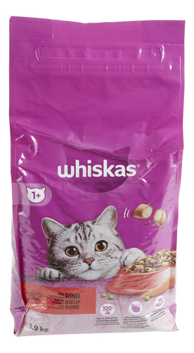 WHISKAS Dry boeuf +1an