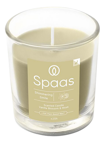 Spaas geurkaars transp. glas Shimmering