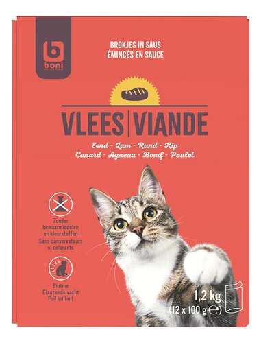 BONI Adult brokjes in saus vlees