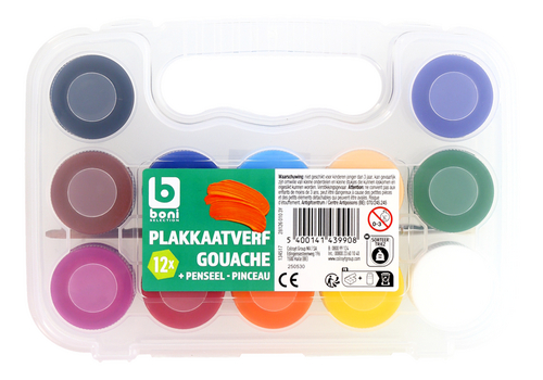 BONI Gouache en box 12 couleurs