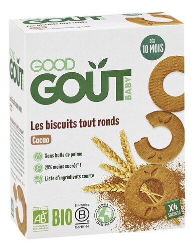 GOOD GOUT Biscuits Cacao+10m Bio