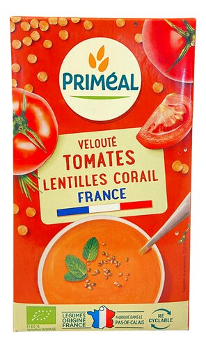 PRIMEAL soup.velouté tomat.-lenti.Bio