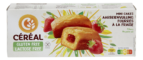 CÉRÉAL mini cakes aardbeivu. GV LV