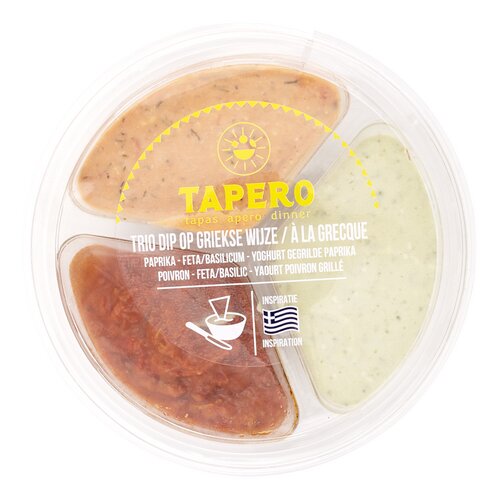 Tapero Griekse trio dip 210g