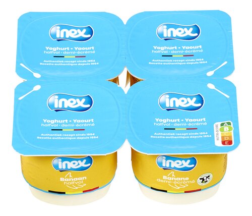 INEX yogourt banane demi ecreme