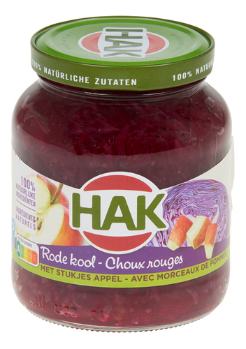 HAK choux rouges morceaux pommes