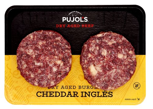 PUJOLS dry aged burger cheddar
