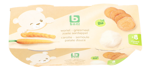 BONI Carotte patat douce bio 8M