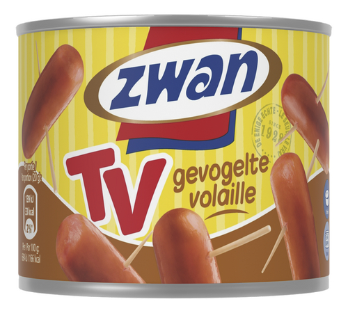 Zwan TV-worstjes gevogelte 205g