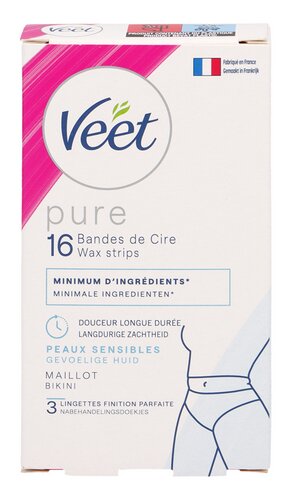 VEET Pure cire froid maillot peaux sens