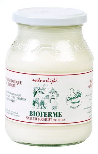 BIOFERME volle yoghurt nat. (glas)