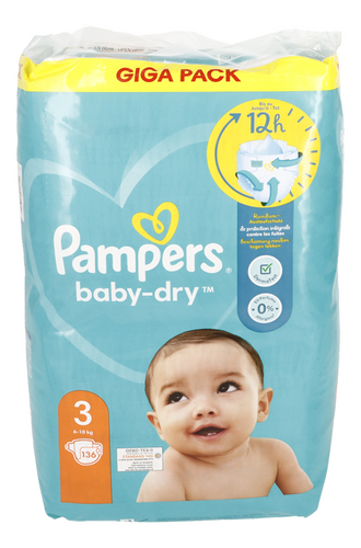 Verbergen verschijnen Wereldbol PAMPERS Baby-Dry Luiers Maat 3 | Colruyt