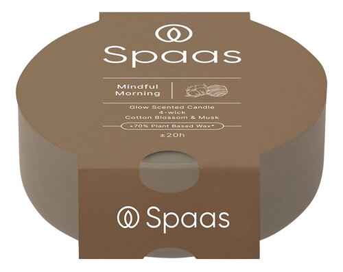 SPAAS 4-wiek geurkaars glas Mindful Morn