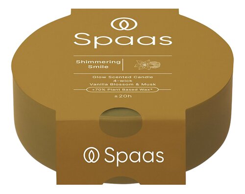 SPAAS 4-wiek geurkaars glas Shimmering