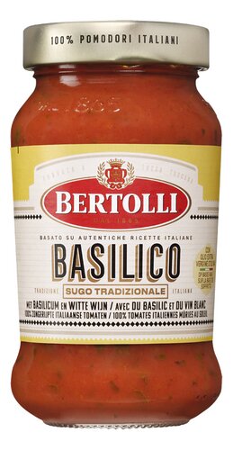 BERTOLLI pastasaus basilicum tomaat