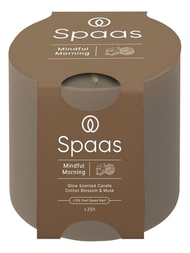 SPAAS geurkaars glas Mindful Morning