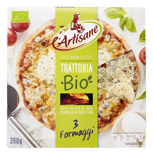 L'ARTISANE pizza 3 fromages Bio