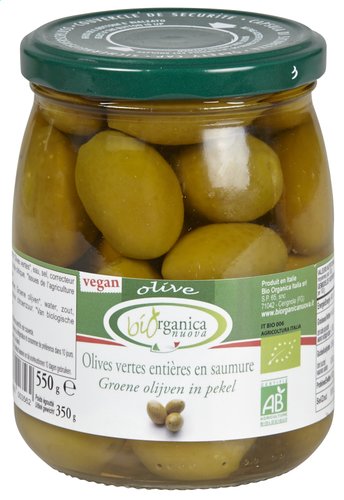 BIORGANICA olives vert. saumure