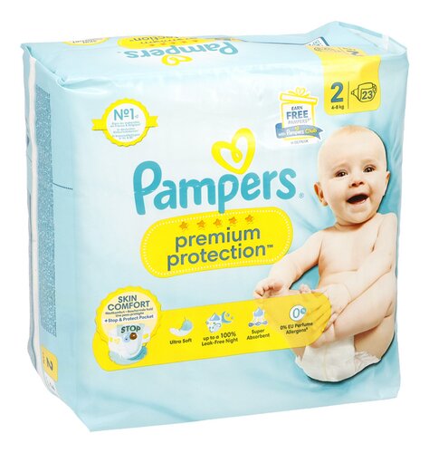 PAMPERS - Protezione Premium 81686980 Pannolino Usa E Getta Ragazzo Ragazza Pezzo Giugno 64 I 8001841057828
