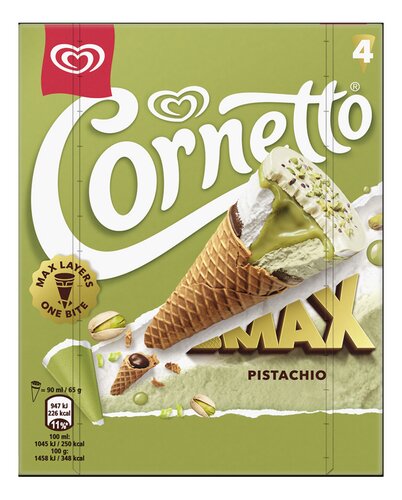 CORNETTO Ijs Max Pistachio