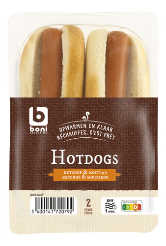 BONI Hotdog Ketchup Moutard 2pièces