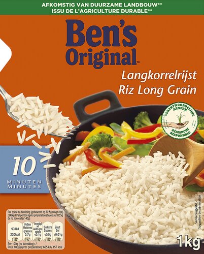 Riz long grain 10 min BEN'S ORIGINAL : la boite de 500 g à Prix