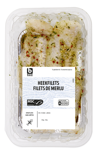 BONI filet merlu mariné sans peau