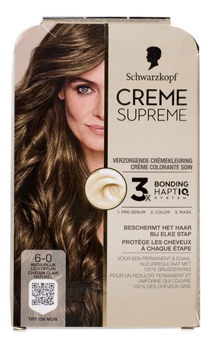 Schwarzkopf Creme Supreme 6-0 Natuurlijk lichtbruin