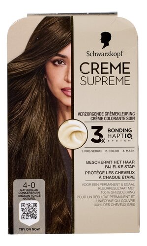 Schwarzkopf Creme Supreme 4-0 Natuurlijk donkerbruin