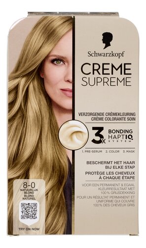 Schwarzkopf Creme Supreme 8-0 Natuurlijk blond