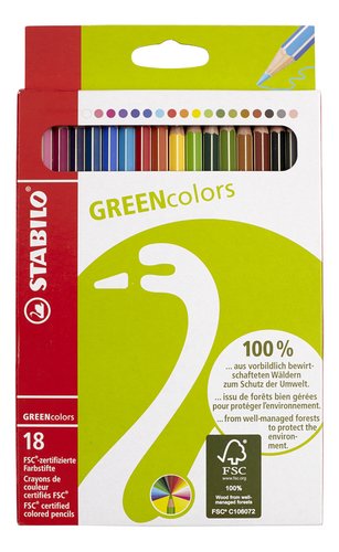 STABILO green colors crayon couleur