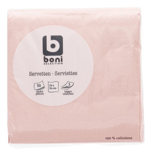 BONI Serviette Rose 24cm